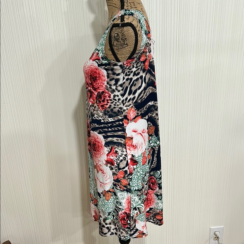 Jostar USA Floral and Animal Print Midi Dress - Picture 4 of 8